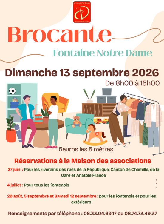 Flyer A5 Bulletin d’inscription Vide Grenier Brocante Moderne Illustratif Coloré (1)