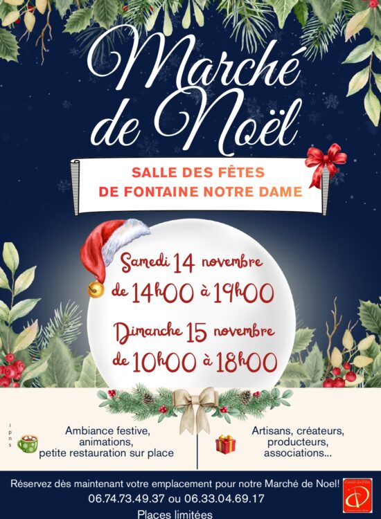 Bleu Rouge et Blanc Illustré Fête de Noël Affiche_page-0001